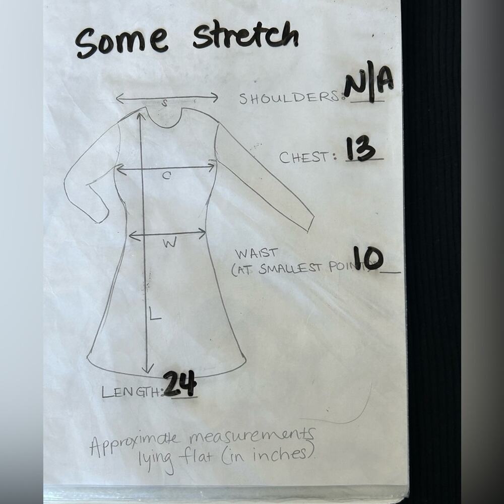 Princess Polly black ribbed mini dress bow tie strap slit size US 4 - Picture 9 of 9